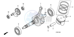 TRX420FMA Europe Direct - (ED / 2ED 4WD) drawing CRANK SHAFT/PISTON