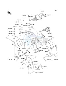 KEF 300 B [LAKOTA SPORT] (B1-B3) [LAKOTA 300 SPORT] drawing FRONT FENDER-- S- -