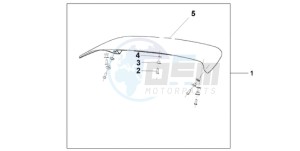 ST1300A9 France - (F / ABS CMF MME) drawing TOP BOX SPOILER DIGITAL SILVER