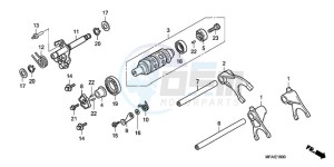 CBF1000S9 Ireland - (EK) drawing GEARSHIFT DRUM