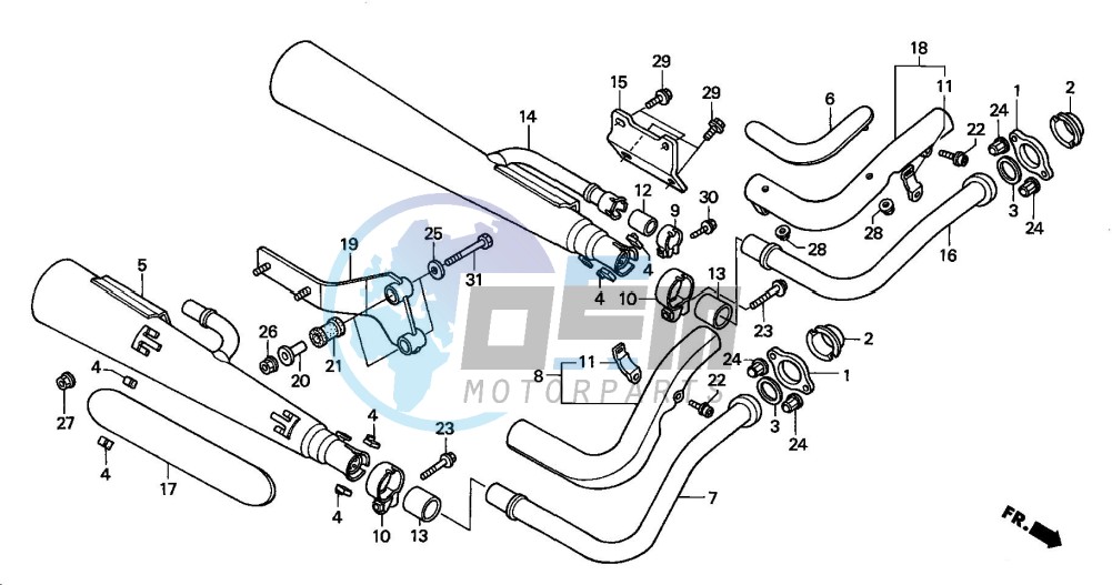 EXHAUST MUFFLER (E/ED/F/H/KO/U/2ED)