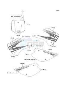 KX 85 A [KX85 MONSTER ENERGY] (A6F - A9FA) A8F drawing DECALS-- GREEN- --- A8F- -