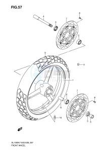 DL1000 (E3-E28) V-Strom drawing FRONT WHEEL