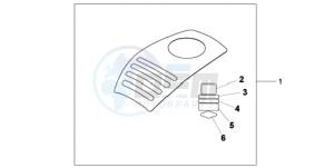 XL1000VA9 France - (F / ABS CMF) drawing TANK PROTECTION COVER