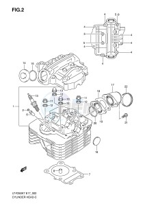 LT-F250 (E17) drawing CYLINDER HEAD