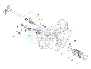 RS 50 RS4 50 2T E4 (APAC, EMEA) drawing Gear box / Selector / Shift cam