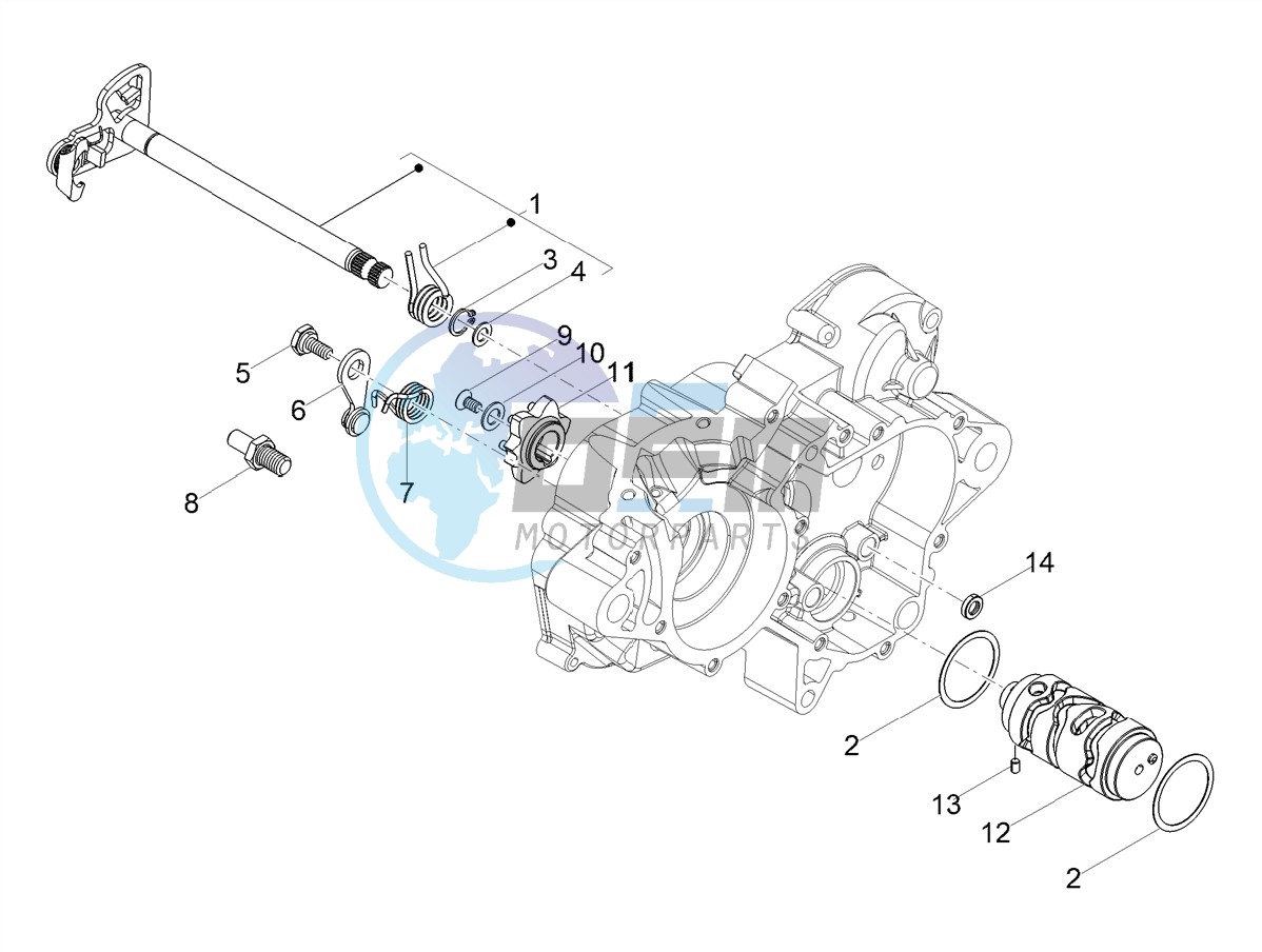 Gear box / Selector / Shift cam