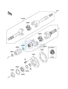 MULE 4010 TRANS 4x4 DIESEL KAF950GBF EU drawing Drive Shaft-Rear