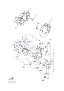 YFM450FWAD YFM45FGPB GRIZZLY 450 EPS (1CTK 1CTL) drawing FRONT BRAKE CALIPER