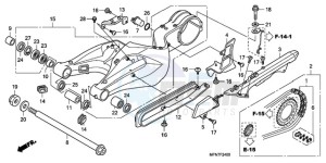 CB1000RA UK - (E / MPH) drawing SWINGARM