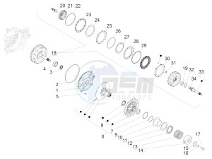 BEVERLY 350 ST 4T 4V ie E4 ABS (NAFTA) drawing Driven pulley