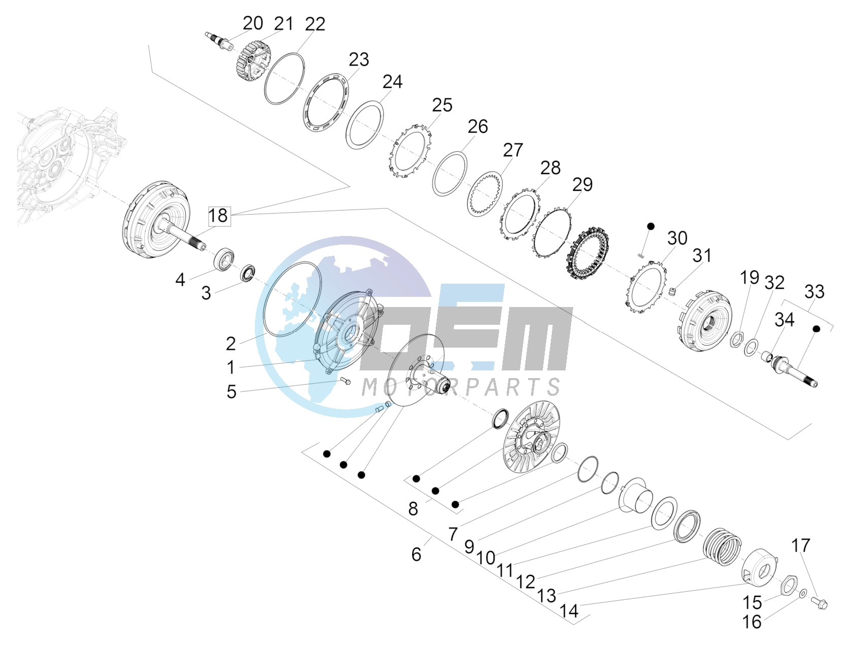 Driven pulley