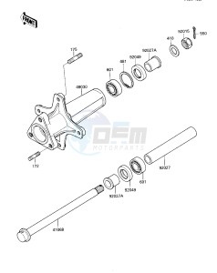 KXT 250 A [TECATE] (A2) [TECATE] drawing FRONT HUB -- 85 A2- -