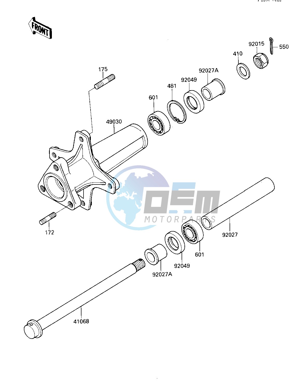 FRONT HUB -- 85 A2- -