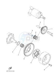 XT250 XT250G (1YBK) drawing STARTER CLUTCH