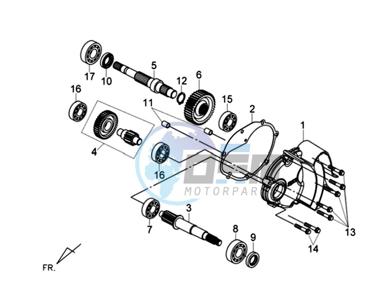 CRANKCASE - DRIVE SHAFT