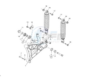 YP R X-MAX 250 drawing REAR SHOCK ABSORBER