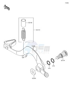 KX450F KX450HJF EU drawing Brake Pedal