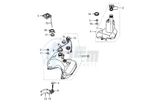 TREKKER - 50 cc drawing FUEL AND OIL TANK