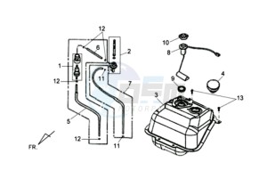 JET 4 50cc drawing FUEL TANK - FUEL CUT