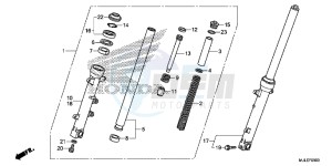 NC750SAE NC750SA ED drawing FRONT FORK