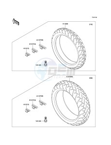 ZX 1000 E [NINJA ZX-10R] (E8F-E9FA) 0E9FA drawing TIRES-- CN- -