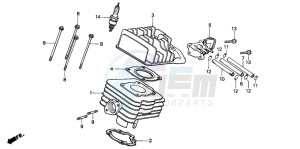 SH50 SCOOPY drawing CYLINDER/CYLINDER HEAD