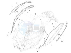 MEDLEY 125 4T IE ABS E4 2020 (EMEA) drawing Side cover - Spoiler