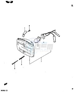 DR200 (G-H-J) drawing HEADLAMP