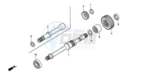 TRX350FM FOURTRAX 350 4X4 drawing FINAL SHAFT