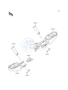 KX 100 B [KX100] (B5-B7) [KX100] drawing FOOTRESTS