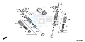 CBF125MD CBF125M UK - (E) drawing CAMSHAFT/VALVE