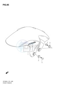 SFV650 (E21) Gladius drawing FRONT FENDER (SFV650AL1 E21)