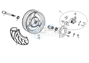 GP 1 - 50 cc drawing FRONT WHEEL