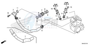 VT750CSE Shadow - VT750CS-E UK - (E) drawing WATER PIPE