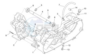 Scarabeo 100 (eng. Yamaha) drawing Central crank - Case set