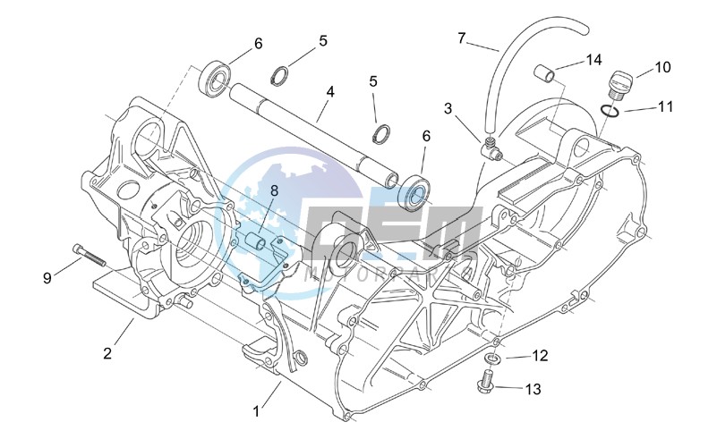 Central crank - Case set