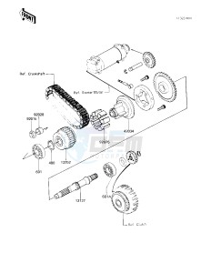 KZ 750 F [LTD SHAFT] (F1) [LTD SHAFT] drawing SECONDARY SHAFT