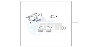 CB1000R9 France - (F / CMF) drawing SEAT COWL*NHA95M*