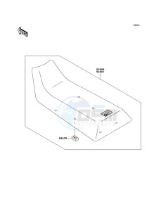 KLF250 KLF250A8F EU GB drawing Seat