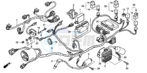 VTR1000SP VTR1000SP-2 drawing WIRE HARNESS (REAR)