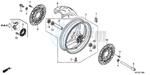 CBR600RRC drawing FRONT WHEEL