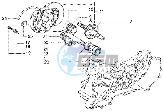 Rear wheel shaft