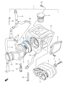 DR350 (E3) drawing AIR CLEANER