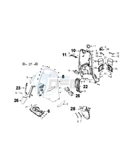 DJANGO 125 SPORT drawing COWLING FRONT FROM VGAM2AAAAEJ000400