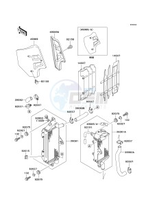 KX 500 E (E15-E16) drawing RADIATOR