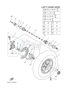 YFM700FWBD YFM70KPSG KODIAK 700 EPS SPECIAL EDITION (B323) drawing FRONT WHEEL