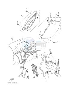 YZ250 (1SS8 1SS8) drawing SIDE COVER