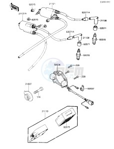 ZX 750 E [GPZ 750 TURBO] (E1-E2) [GPZ 750 TURBO] drawing IGNITION