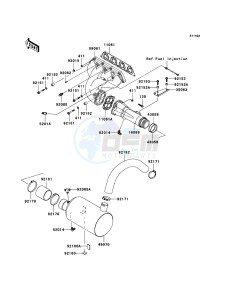 JET SKI STX-15F JT1500A9F EU drawing Muffler(s)